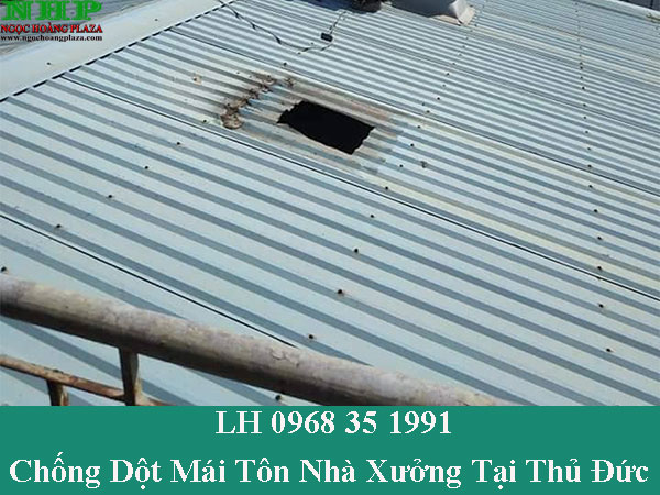 Dịch vụ chống dột mái tôn nhà xưởng tại thủ đức