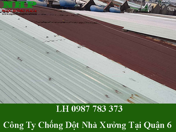 Công ty nhận chống dột mái tôn nhà xưởng tại quận 6