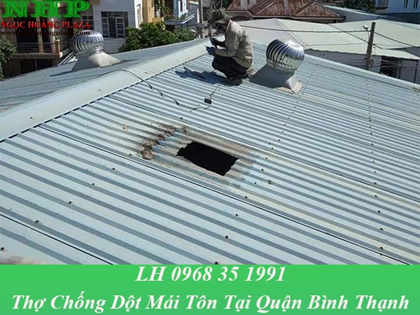 Thợ chống dột mái tôn tại quận bình thạnh cho nhà phố